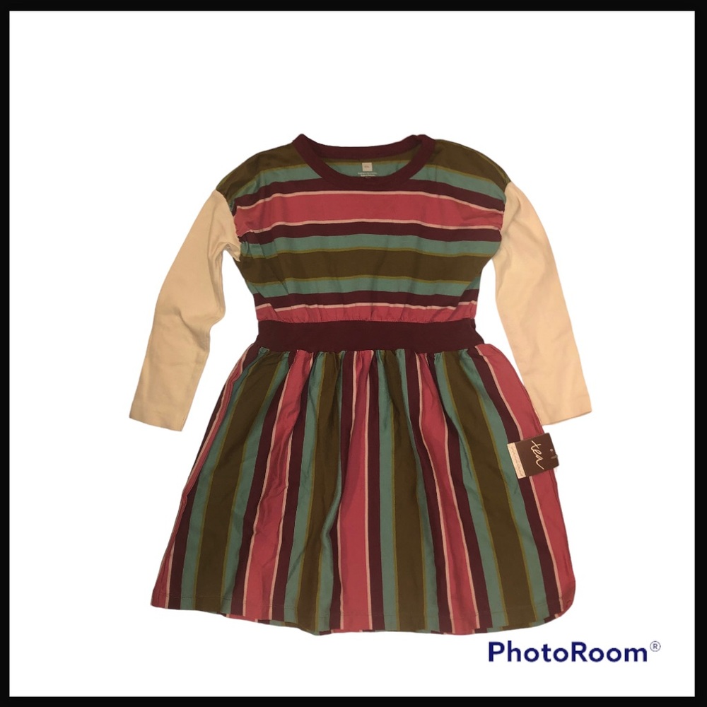 Tea Collection Striped Dress little girl Size 5 NWT